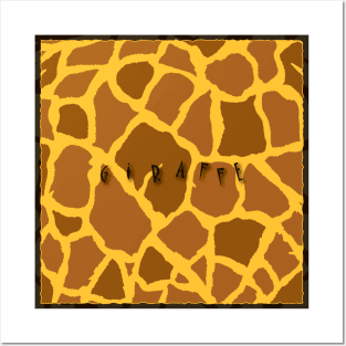 Giraffe Skin Pattern Posters and Art